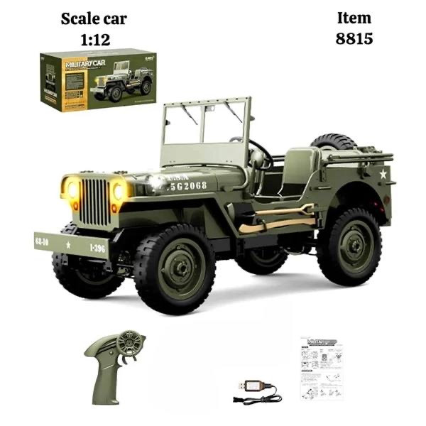 ماشین کنترلی طرح جیپ ویلیز مدل Military Jeep کد 8815